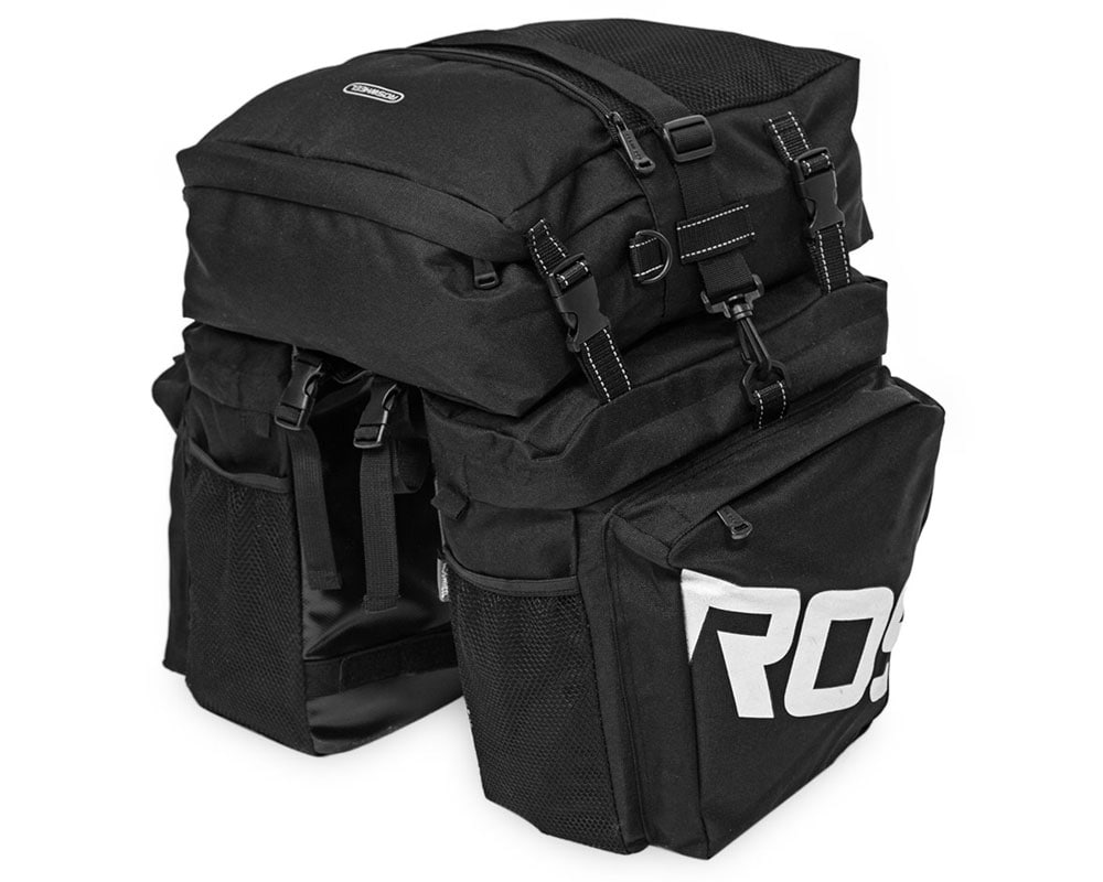 Roswheel 37L Durable Water Resistant 3 in 1 Bicycle Rear Pannier Bag- Green