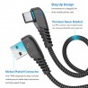 TIEGEM 90 degree USB Type C Cable 2A USB-C Cable Type-C Fast Charging Cord