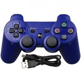 PS3 Gamepad Wireless Bluetooth Dual Vibration Controller with Data Cable