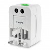 Universal Global Travel Power Plug Adapter with US / EU / UK / AU Standard - White