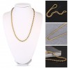 Stylish 24K Plated Gold Color Thick Rope Chain Necklace for Men