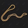 Stylish 24K Plated Gold Color Thick Rope Chain Necklace for Men