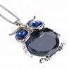 Owl Design Hollow Out Rose Crystal Necklaces