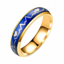 Titanium Steel Color Changing Mood Lovers Ring for Lovers Romantic