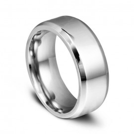 Unisex 8MM Titanium Steel Ring