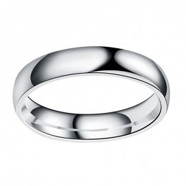 Simple Titanium Steel Cambered Surface Ring Stainless Steel Glaze Ring