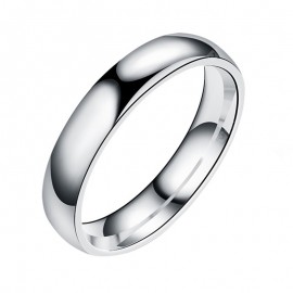 Simple Titanium Steel Cambered Surface Ring Stainless Steel Glaze Ring