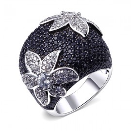 Personality Black Gold  Exaggerated Female Ring