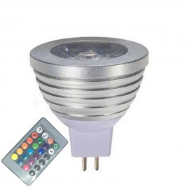 OMTO MR16 3W RGB Color Changing Spotlight with IR Remote Control Mood Ambiance Lighting 16 Color Dimmable 12V