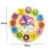 Wooden Building Blocks Digital Geometry Clock Toy Children Educational Toy Kids Gift