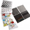 Portable and Mini 5-in-1 Magnetic Folding Chess Set (Silver Case)