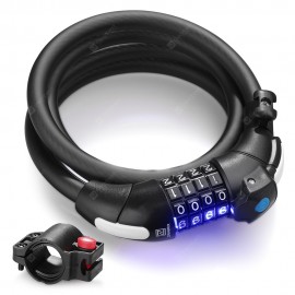ZANMAX PYM3789 4 Digital Password Lock Cable with LED Light