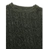 Space Dye Cable Knit Crew Neck Sweater