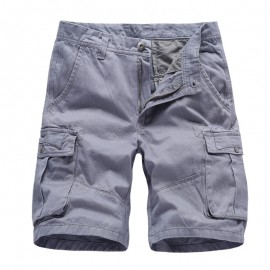 Summer Men'S Loose Five-Point Multi-Pocket Casual Overalls Shorts