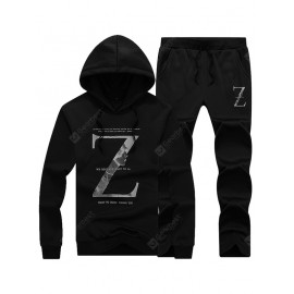 Spring and Autumn Youth Casual Hooded Men's Sportswear Two-piece Set