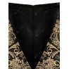 Vintage Floral Print Velveteen Panel Waistcoat Slim Fitted Male Blazer Design