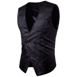 Two Button Vertigo Pattern Waistcoat Male Blazer Design Style for Men