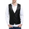 V Neck Asymmetric Waistcoat Slim Fitted Male Blazer Design Style for Men
