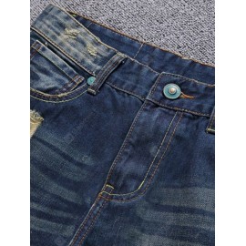 Patch Design Broken Hole Jeans