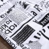 Zipper Fly Newspapers Print Skinny Jeans
