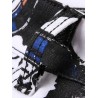 Zipper Fly Paint Splatter Geometric Print Jeans