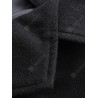 Plus Size Single Breasted Longline Woolen Coat