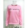 The Friends Letter Pattern Round Neck Long Sleeves