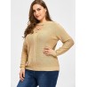 Plus Size Criss Cross Cable Knit Sweater