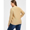 Plus Size Criss Cross Cable Knit Sweater