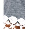 Simple Women's Crochet-Trim Spliced Crop Top