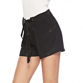 Women's lace-up casual shorts