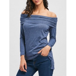 Off The Shoulder High Low T-shirt