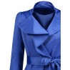Turn-down Collar Skirted Coat with Belt