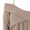 Open Shoulder Crisscross Tunic Sweater