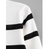 Striped Round Neck Sweater Crop Top