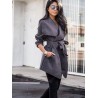Women Fashion Long Sleeve Jacket Asymmetric Lapel Collar Coats Ladies Irregular Solid Color Slim Fit Coats Cardigans