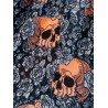Skull and Floral Print Vintage A Line Dress