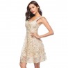 Women's Sexy Strap Embroidery Floral Party Club Sleeveless Dress