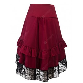 Stitching Lace Bag Hip Skirt
