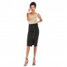 Women'S Fashion Elastic Bag Hip Black Slimming Long Skirt Bag Hip Skirt
