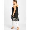 Plus Size High Low Lace Panel Cami Tank Top