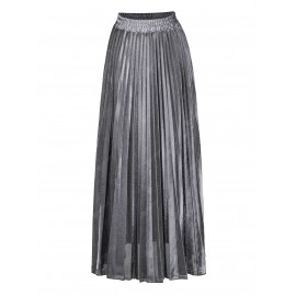 Womens Lurex Sunray Pleats A Line Skirt