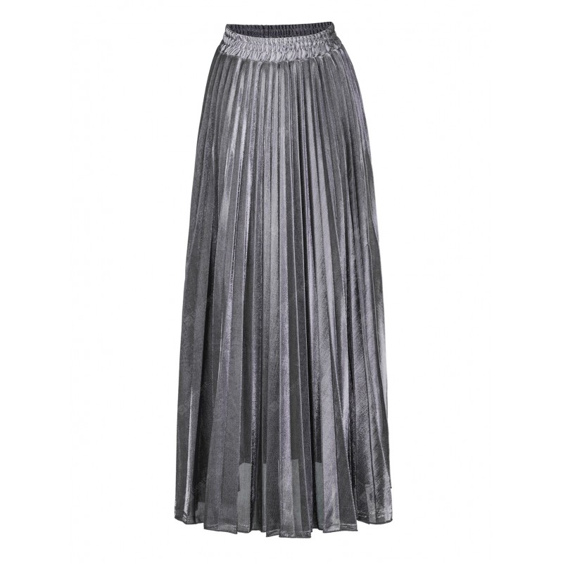Womens Lurex Sunray Pleats A Line Skirt