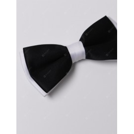 Vintage Solid Color Formal Business Bow Tie and Suspender Set