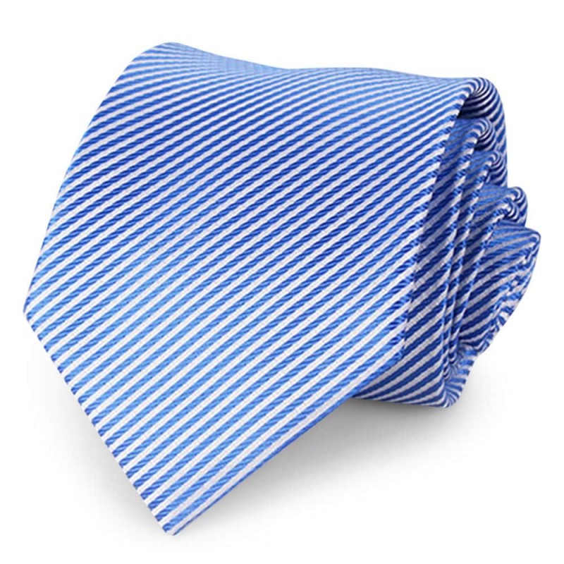 Stylish Slender Stripe Pattern 8.5CM Width Blue Tie For Men