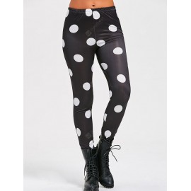 Skinny Polka Dot Print Leggings