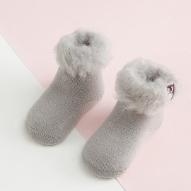 Thick Baby Cartoon Embroidery Warm Baby Socks