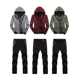 T88 - 528B Men Casual Sports Two-piece Hooded Sweater
