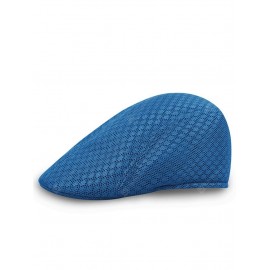 Solid Color Pattern Mesh Newsboy Hat