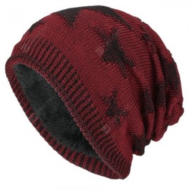 Tide Knit Wool Winter Plus Velvet Warm Five-pointed Star Head Men's Outdoor Hat